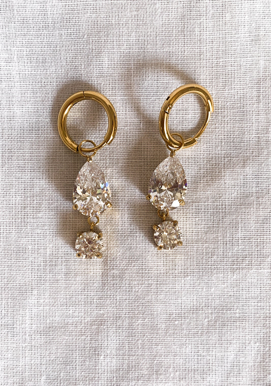 Dew - hoop earrings with charms