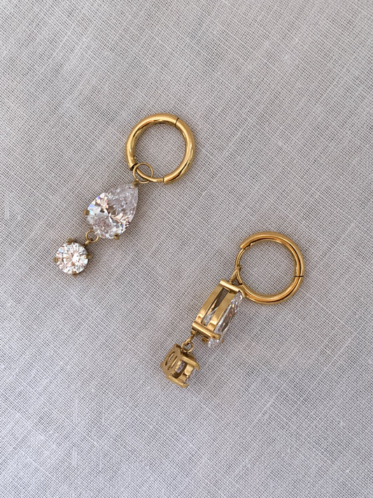 Dew - hoop earrings with charms