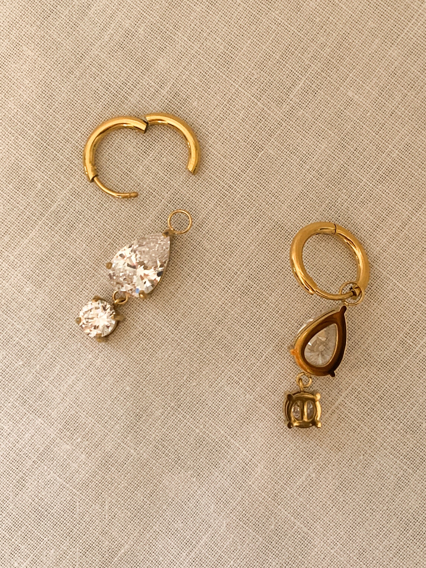 Dew - hoop earrings with charms